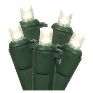 Vickerman 17591 - 20 Light Green Wire Warm White Battery Operated LED Miniature Christmas Light String Set (X5G2011)