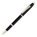 Cross Century II Black Selectip Rolling Ball Pen with 23 Karat Gold Plated Appointments