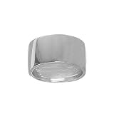 Rhodium Plated Sterling Silver Wide Band Ring in Size 9