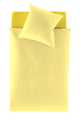 Irisette 319777 Bettw&auml;sche Paris 8000, 200 x 220 cm mit 2 Kissen 70 x 90 cm, gelb