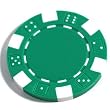 GREEN - Striped with Dice 12 Gram Clay Poker Chips - 50 Pack