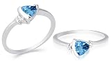 Trillion Cut London Blue Topaz Ring Sterling Silver Size 9
