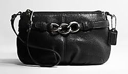 Coach Brooke Leather Capacity Wristlet Case Bag 43110 Black