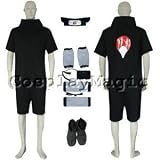 Naruto Sasuke Uchiha Black DELUXE Anime Cosplay Costume Outfit