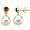 14K White Gold Paspaley South Sea Cultured Pearl and Citrine Earrings - 12.00mm