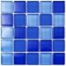 Hakatai Horizon Maritime Blue Blend 0.875 x 0.875 Glass Mosaic Tiles
