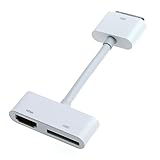 VicTsing ® HDMI HDTV-Digital-AV-HDMI-Adapter und Ladekabel Ladeadapter für Apple neues iPad 2 3 iPhone 4G 4S iPod Touch - Verbinden Sie Ihr iPhone iPad Ihr HD-Geräte und Lade At The Same Time