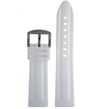 Watch Band Rubber Silicon White Divers Sports Strap 22mm