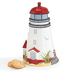 Lighthouse Cookie Jar For Food Storage / Canister And Home Kitchen Decor / Lighthouses Collectible