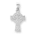 14k White Gold Celtic Cross Pendant