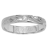 ARTCARVED EDEN 14k White Gold Round Diamond Wedding Ring Forever Warranty