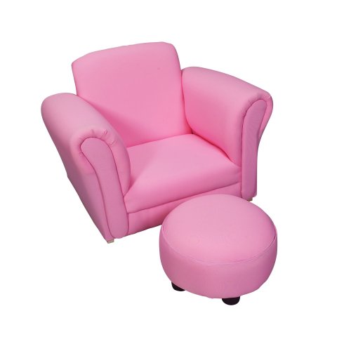 Gift Mark Upholstered Rocking Chair and Ottoman, Pink