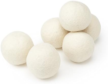 Cottage Lane Premium New Zealand Wool Laundry Dryer Balls Set (6 Balls)