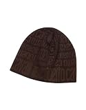 Roberto Cavalli All Over Signature Knit Skull Cap Brown