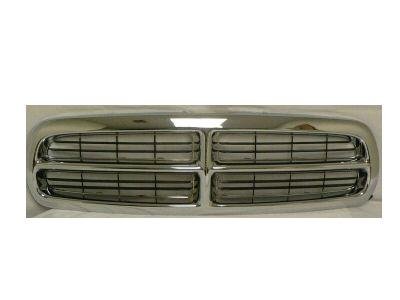 Chrome Grille Grill Dodge 97-04 Dakota Pickup Truck / 98-03 Durango Chromed 97 98 99 00 01 02 03 04 1997 1998 1999 2000 2001 2002 2003 2004