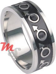 Enamel Stainless Steel Gay Pride MARS Men Ring Size 11