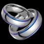 Magnolia - size 10.00 Titanium Wedding Band Set. Choose your Color for Free!