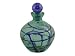 Turquoise Hand Blown Glass Perfume Bottle