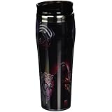 Silver Buffalo SE0370 Disney Star Wars Ep7 Villain Group Poster Curved Plastic Travel Tumbler, 16 oz, Multicolor