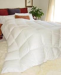 Glacier Luxurious Cal-King White Goose Down Comforter for Year Round Comfort - 700 Fill Power