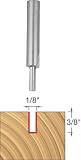 Freud 04-100 1/8-Inch Diameter by 3/8-Inch Double Flute Straight Bit