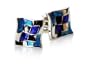 Hallucination Blue & Silver Cufflinks with Gift Box