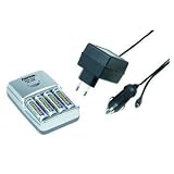 Hama Delta Load Charger c/w 4 x Digital 2500mAh AA Batteries