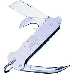 British Army Clasp Knife, 3 Blade w/Marlin Spike, Stainless