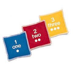 BEAN BAGS NUMBERED 10/PK 5 X 5