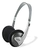 Coby 2-in-1 Combo Lightweight Stereo Headphones and Earphones CVH89 (Silver)