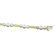 14K Two-Tone Gold Diamond Bracelet - 1.00 Ct.