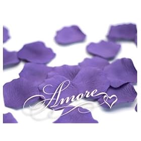 200 Purple Silk Rose Petals Wedding Favors Flower - Solid Colors
