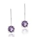 Sterling Silver 2.4 CT. Amethyst Drop Earrings
