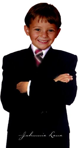 Johnnie Lene Black Suit Set for Boys From Baby to Teen