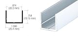 CRL Brite Anodized 7/8 Single U Channel by CR Laurence
