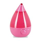 Crane Drop Shape Ultrasonic Cool Mist Humidifier with 2.3 Gallon output per day - Pink