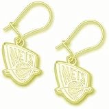 New Jersey Nets 14K Gold Dangle Earrings