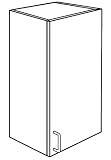18 Inch Single Door Upper Cabinet in White Finish Classic Kitchen Collection PREPAC W-1831-F