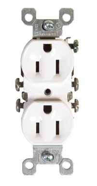 LEVITON MFG. CO., INC. 018-12650- 00W CO/ALR DUPLEX RECEPTACLE 15 AMP WHITE