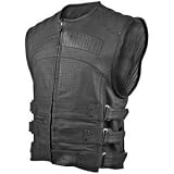 Speed and Strength Hard Knock Life Leather Vest - Large/Black