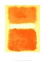 Acrylic on Paper, 1968 (serigraph) by Mark Rothko Framed with Black Decor Wood Frame 1.25 inch width, 3/4 inch depth