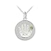 Sterling Silver Peridot August Birthstone Handprint Pendant, 18