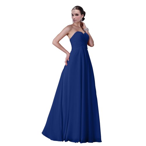 sachin and babi light blue dress Floor Length Chiffon Bridesmaid Dresses with Pleated – MarryLover