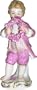 Meissen hand painted Garden Children Sculpture entitled "Boy with Flower Wreath"