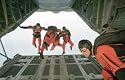 Art Poster Print - Red Devils Skydiving - Artist: Stephen Rose- Poster Size: 11 X 14
