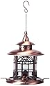 Corona Bird Feeder / Copper and Glass Birdfeeder