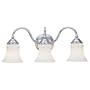 Sea Gull Lighting 40022-05 Darien 3-Light Vanity, Chrome Finish with Etched Opal Glass