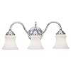 Sea Gull Lighting 40022-05 Darien 3-Light Vanity, Chrome Finish with Etched Opal Glass
