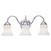 Sea Gull Lighting 40022-05 Darien 3-Light Vanity, Chrome Finish with Etched Opal Glass
