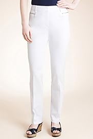 Cotton Rich Flat Front Slim Leg Trousers